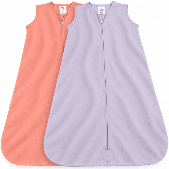 Bublo Baby Baby Wearable Blanket, Cotton Sleep Sacks for 12-18 Months, 3 Pack Unisex Sleeping Bag Sack, Large Size, 2-Way Zipper, 0.5 Tog Breathable Cotton - Solid Grey