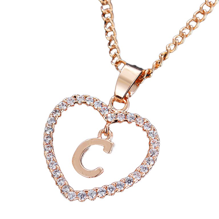 Fashion Jewelry LV Letter Necklace 925 Sliver Pendant Zircon