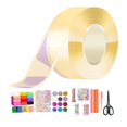 thumbnail image 1 of KLKCMS Blow Bubbles Double Sided Tape Sensory Toy Traceless Multipurpose Mounting Tape Sticky Tape for Adults Classroom DIY Craft Pinch Toy Making 1 Roll w Full Tools, 1 of 9