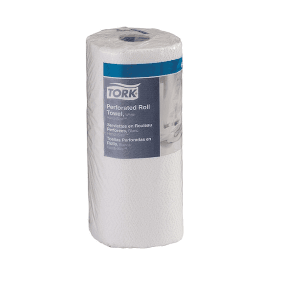 Tork Molnlycke HB9201 Handi-Size Perforated Roll Towel, 5.2 in Dia x 67.5 ft L x 11 in W Roll, 120, Recycled Fiber/Paper