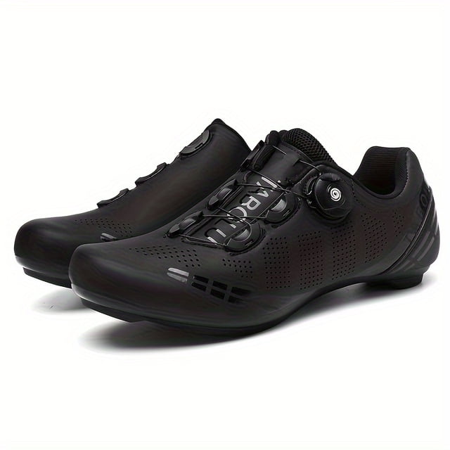 QJUHUNG Professional Men‘s Cycling Shoes - SPD Cleat Compatible Breathable Mountain Bike Sneakers for Racing & Outdoor Riding