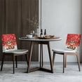 thumbnail image 4 of TSOVTHRID Cartoon Reindeer Snowflake Print Chair Back Cover Room Washable Chair Protector Slipcovers Dining Chairs Protector for Home Dinning Party Festival Christmas Decor, Set of 4, 4 of 7