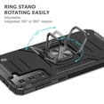 thumbnail image 4 of For Samsung Galaxy S21 FE Robust Magnetic Kickstand Hybrid Case Cover - Black, 4 of 7