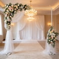 thumbnail image 4 of Garfans 6.6FT Wedding Arch For Ceremony Balloon Arch Stand with 4 Pedestal Nails Metal Arch Backdrop Stand for Parties Birthday Wedding Square Background Stand Garden Arch White, 4 of 10