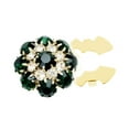 thumbnail image 5 of yotijay Decorative Rhinestone Button Cover DIY Decoration Clip on for Dress Suit Hat gold dark green, 5 of 9