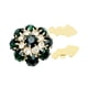 thumbnail image 5 of Diseño diario de flores de la fiesta del botón decorativo del botón del botón del dhinestone para el vestido de sombrero verde oscuro de oro, 5 of 8