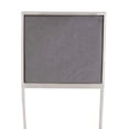 thumbnail image 6 of Marc 30" Vintage Gray Faux Leather and Brushed Stainless Steel Bar Stool, 6 of 9
