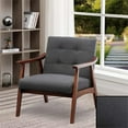 thumbnail image 1 of Convenience Concepts Chaise d'Appoint Take-a-Seat Natalie en Tissu Faux Lin Gris, 1 of 11