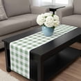 thumbnail image 4 of Sage Green Checkered Table Runner 120 Inches Long, Green White Buffalo Plaid Kitchen Coffee Dining Table Decoration for Home Party Birthday Wedding Home Decor 13x120 Inches, 4 of 8