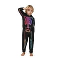 thumbnail image 2 of Xfvqtps Matching Family Pajamas Cool Skeleton Print Long Sleeved Hooded Jumpsuit Fashion Parent-Wear One Piece Sleepwear Black-Kids, 2 of 5