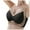 Black, variant on Women's Thin Seamless Vest Bra Soft Support, Large Chest, Small Half Fixed Cup, Breathable, Wireless, Nylon & Spandex