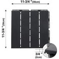 thumbnail image 3 of Domi Outdoor Living Patio Deck Tiles, 12 x 12 inches Composite Interlocking Decking Tile, Four Slat Plastic Outdoor Flooring, 44 Pieces One Pack, Dark Grey, 3 of 6