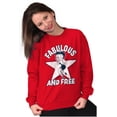 thumbnail image 3 of Betty Boop Cartoon Fabulous and Free Women Plus Size Sweatshirt Brisco Brands 2X, 3 of 5
