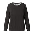 thumbnail image 4 of Craaazy Casual Womens Long Sleeve Top Solid Color Crew Neck Raglan Sleeve Sweatshirt for Spring and Summer Gifts, 4 of 5