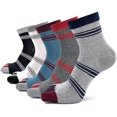 thumbnail image 1 of Men Toe Socks Cotton Ankle Five Finger Crew Socks Athletic Running Socks 5 Pack, 1 of 5