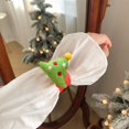 thumbnail image 4 of Christmas Plush Wristband with Ring – 9.6 in Soft Fabric Bracelet Featuring Santa, Reindeer & Tree Designs for Kids Party Gifts & Holiday Outfits, 4 of 5