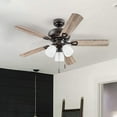 thumbnail image 2 of Prominence Home Miller Park 44" Bronze LED Ceiling Fan with 5 Blades, Pull Chains & Reverse Airflow, 2 of 8