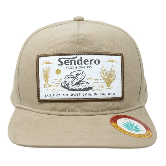 Sendero Provisions Co. Diamondback Adjustable Snapback Hat (Tan) - One Size