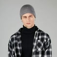 thumbnail image 2 of Sinhoon Wool Knit Cuff Short Fisherman Beanie for Men Women, Winter Warm Hats (gray), 2 of 12
