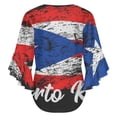thumbnail image 6 of Puerto Rico Women's V-Neck Blouse With 3/4 Ruffled Bell Sleeves Casual Top Ladies Blouses, 6 of 7
