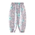 thumbnail image 2 of Mifsaly Toddler Girls Girls Harem Pants Kids Floral Print Elastic Waist Lightweight Lounge Boho Long Pants, 2 of 6