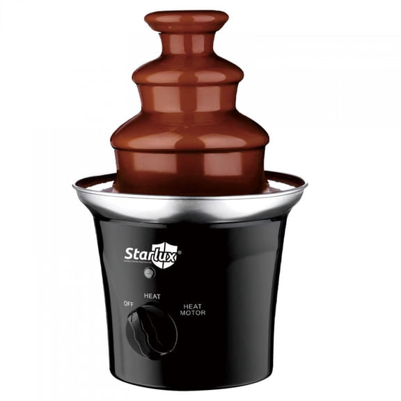 3-Tier Chocolate Fountain Fondue Pot, 70W Chocolate Fountain Machine & Chocolate Melting Pot, 5.91 x 5.91 x 9.84 Inches, Holds 9.88 oz Chocolate