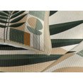 thumbnail image 3 of Ambesonne Monstera Quilted Coverlet 3 Pcs, Nature Mid Century Boho, Queen Size, Beige Evergreen Sepia, 3 of 4
