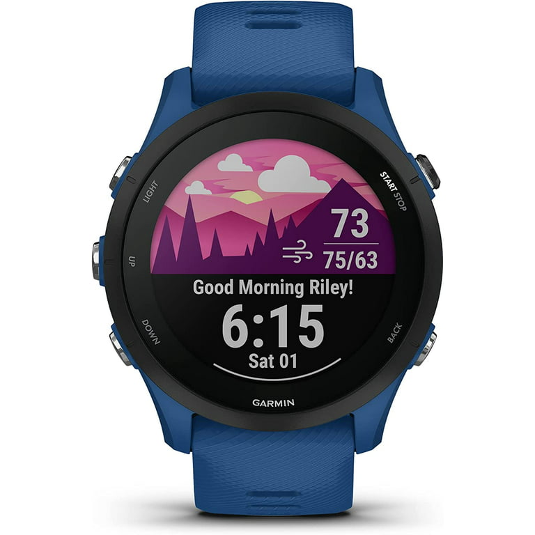  Garmin Forerunner® 255, GPS Running Smartwatch, Advanced  Insights, Long-Lasting Battery, Tidal Blue : Electronics