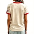thumbnail image 4 of 911 We Will Never Forget Womens Tops Short Sleeve 9/11 25th Anniversary Shirt Patriotic American Flag Memorial Faith Tshirt Khaki L, 4 of 4