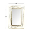 thumbnail image 4 of DecMode 31" x 47" Gold Abstract Wall Mirror with Thin Metal Rectangle Frame, 4 of 13