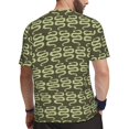 thumbnail image 2 of Wukai Green Snake Print Men's Short-Sleeved Mesh T-Shirt,Quick-Dry Short Sleeve Workout T-Shirt-X-Small, 2 of 8