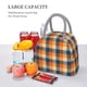 thumbnail image 5 of Balery Warm Orange Plaid Bolsa de Almuerzo para Mujeres, Caja de Almuerzo, Bolsa de Almuerzo Pequeña Impermeable, Tote de Almuerzo Reutilizable con Gran Capacidad, 5 of 6