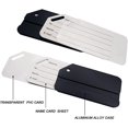 thumbnail image 2 of Etiquetas de equipaje de aluminio para dispositivos de reconocimiento de viajes de equipaje de metal (5 en negro), 2 of 5