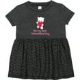 thumbnail image 3 of Inktastic It's My First Valentine's Day Girls Baby Dress, 3 of 5