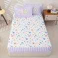 thumbnail image 4 of Homewish Initial B Zipper Full Size Comforter Sets with Fitted Sheet and 2 Pillowcases for Kid, Fashion Abstract Line Zipper Bedding Set, Stars Reversible, 4 Pieces, 4 of 6