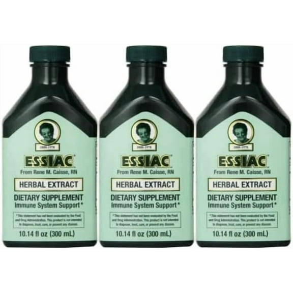 ESSIAC Original Concentrated Liquid Herbal Extract, Immune System Herbal Remedy, 300ml (3 Pack)