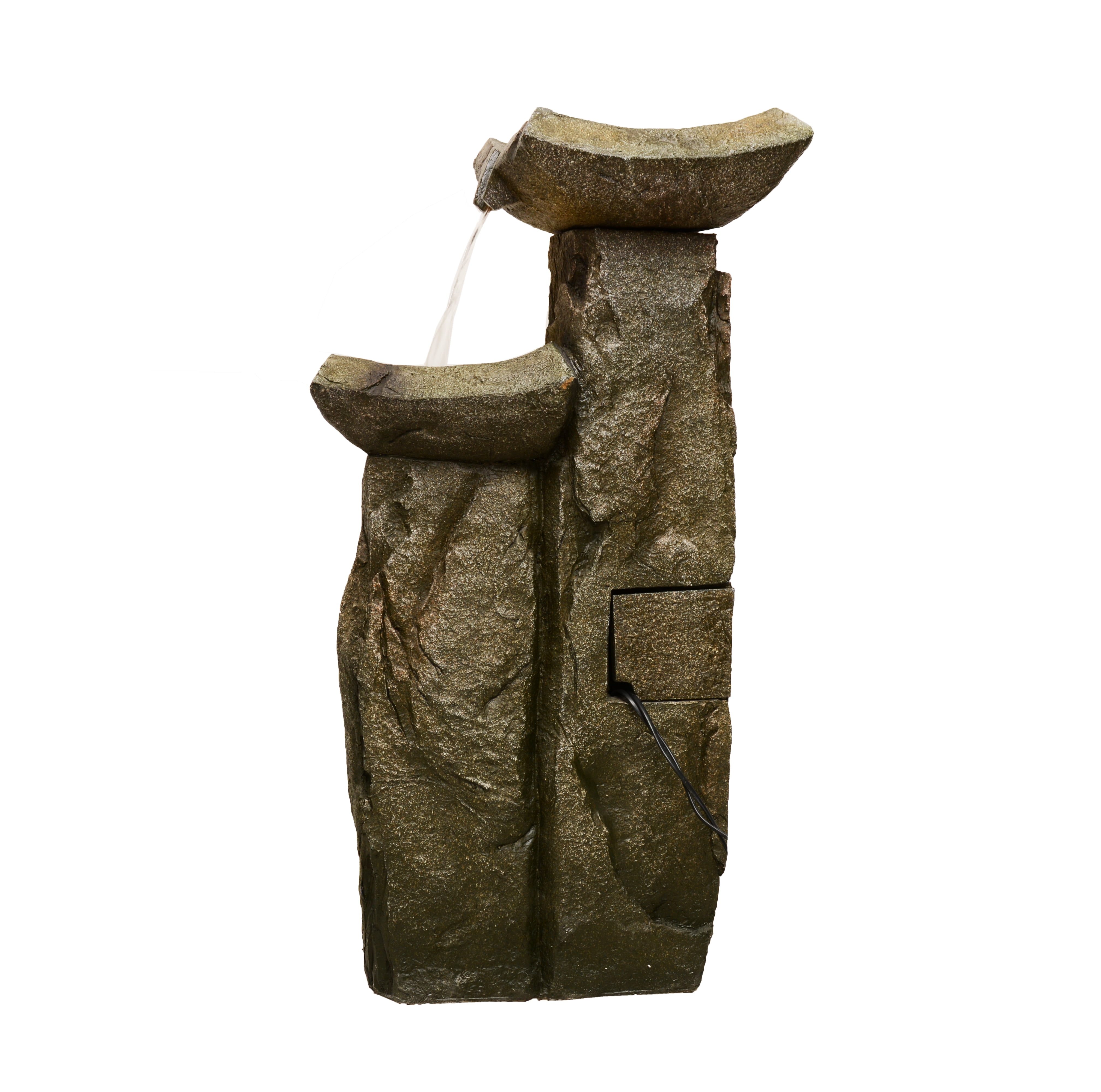 CASCADING FOUNTAIN WITH 3 WARM WHITE LED LIGHTS