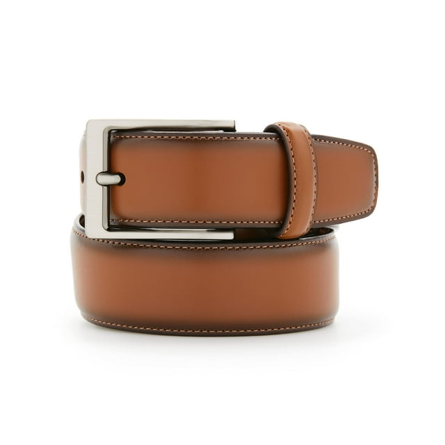 Cinturón de vestir de piel para hombre Perry Ellis Portfolio Amigo 1.5"