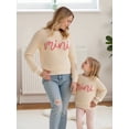 thumbnail image 2 of Mommy and Me Matching Outfits Mama and Mini Long Sleeve Crewneck Sweater Pullover Tops, 2 of 7