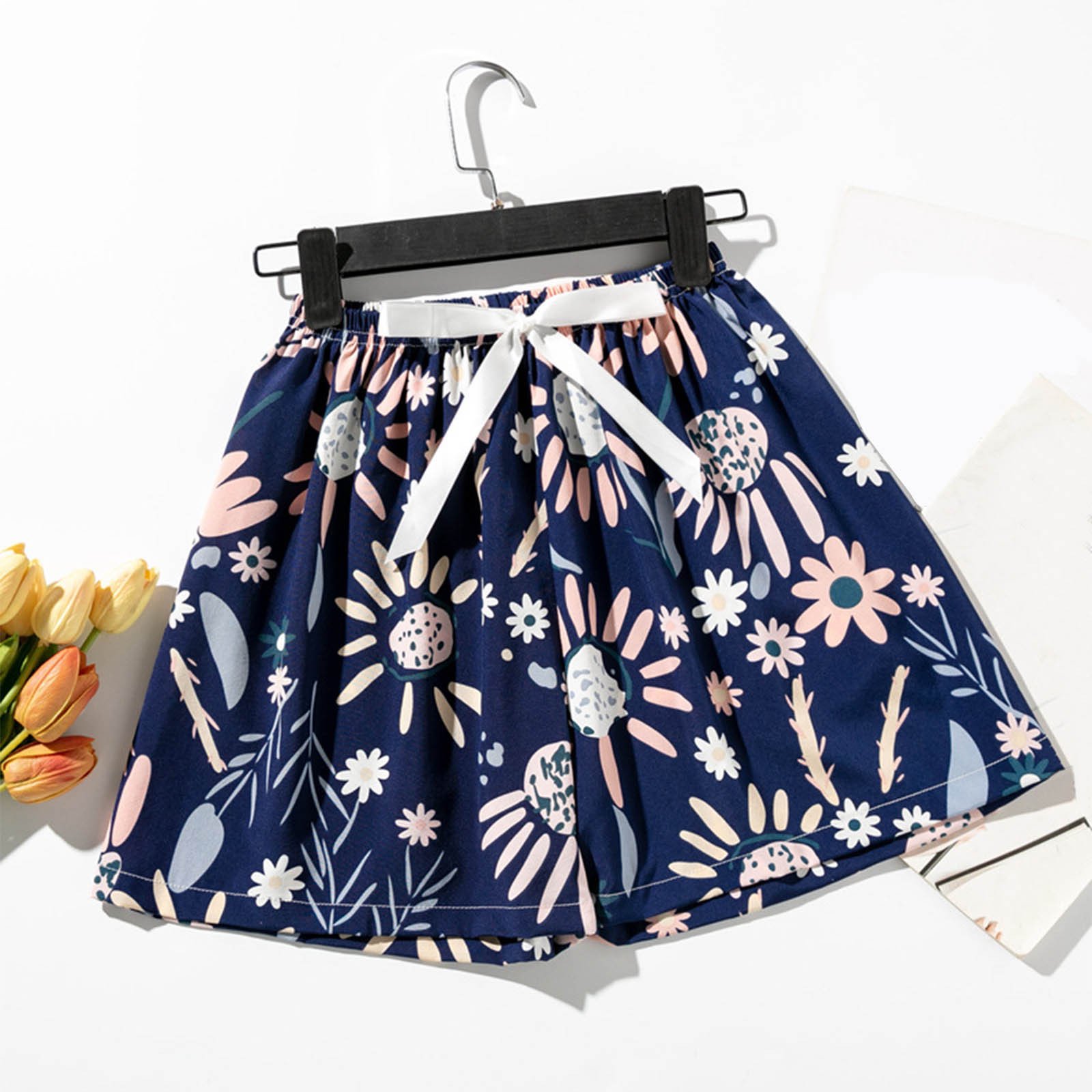 Warop Women s Pajama Shorts Casual Fashion Printed Loose- with Elastic Waistband Comfortable Sleepwear for Home and Lounge