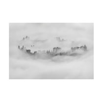 Trademark Fine Art Jay Wang Foggy Morning in Los Angeles Canvas Wall Art