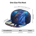 thumbnail image 4 of Hirioo Moonlit Blue Wolf for Baseball Cap Men Cap Flat Brim for Men Women Teens Adjustable Baseball Cap, 4 of 7