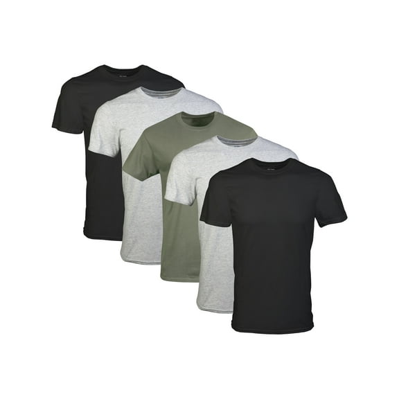 Gildan Adult Men's Short Sleeve Crew Assorted Color T-Shirt, 5-Pack, Sizes S-2XL