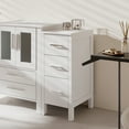 thumbnail image 2 of Eclife 12" Freestanding Bathroom Side Cabinet with 3 Drawers, White, 2 of 10