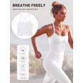 thumbnail image 7 of IBTOM CASTLE Tank Top Built in Bra for Women - Sports Yoga Workout Tops Crop Halter Neck Womens Padded Sport Back Bras Cami White, 7 of 7