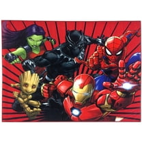 Jay Franco Red Stripe Avengers Full Assault Area Rug 4x5 ft
