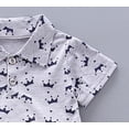 thumbnail image 2 of Boy Outfits Kids Short Sleeve Pattern Shirt Tops+ Denim Pants Boys' Clothing Sets, 2 of 4