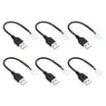thumbnail image 1 of Cable de conector de tira LED Uxcell, 6 piezas de cable de alimentación rápido sin soldadura USB a 2 pines para iluminación de tira de 8 mm de ancho 3528, 1 of 6