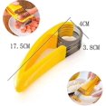 thumbnail image 2 of Cortador de plátanos de 2 uds, cortador de plátanos de acero inoxidable, rebanador de plátanos para salchichas y pepinos de plátano Kiwi, 2 of 5