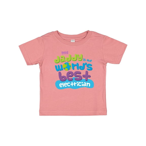 Inktastic Worlds Best Electrician Daddy Boys or Girls Baby T-Shirt